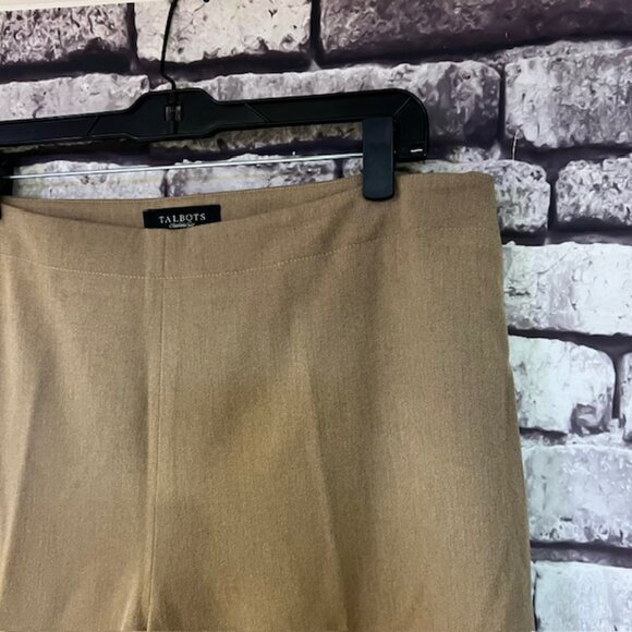 Talbots Khaki Colored Classic Side Zip Slim Dress Pants Size 14 - Picture 3 of 8